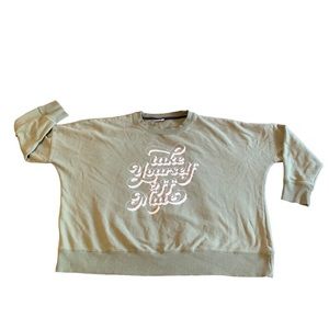 True Craft “Take Yourself Off Mute” Womans Cropped Style Crewneck size XL